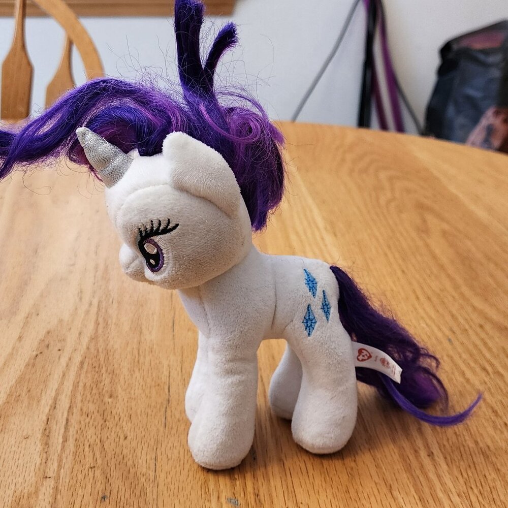 Ty My Little Pony "Rarity" Stuffed Animal Toy - Picture 3 of 15